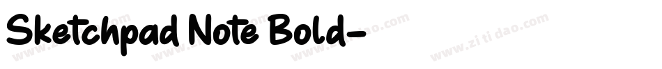 Sketchpad Note Bold字体转换